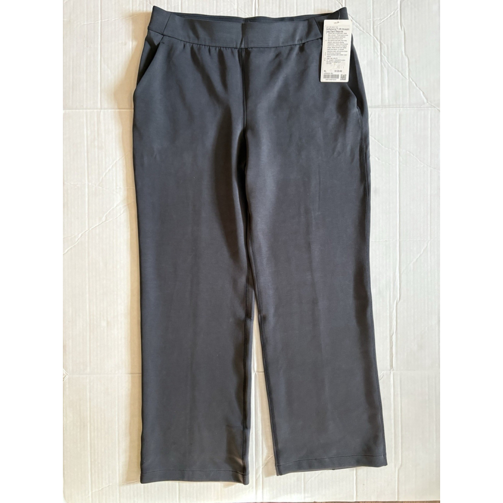 Lululemon Softstreme HR Pants 10 High Rise Straight Leg Athleisure Gray NWT